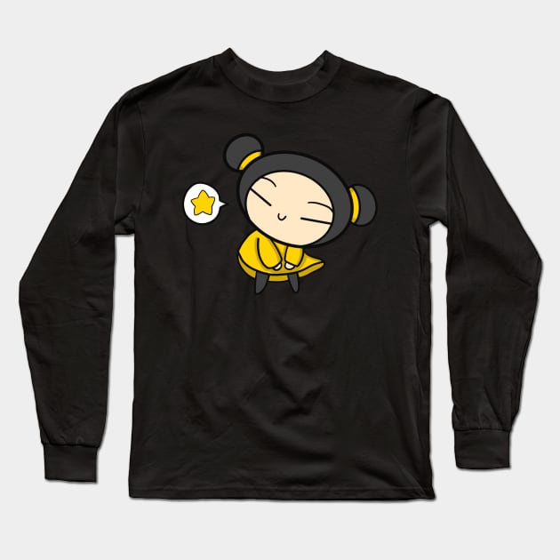 Yellow Pucca Long Sleeve T-Shirt by aishiiart